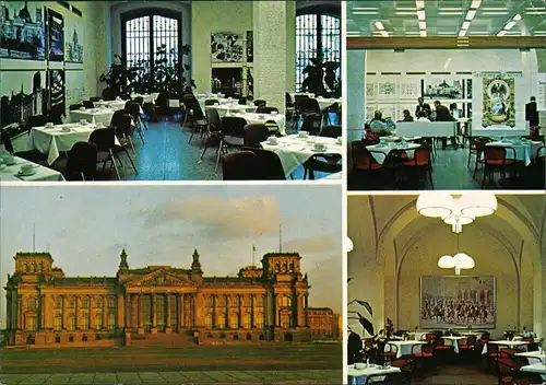 Ansichtskarte Berlin Restaurant im Reichstagsgebäude Innenansichten 1970