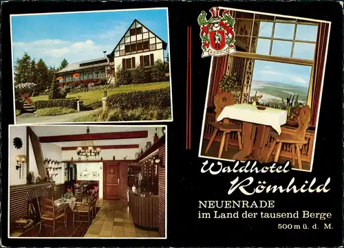 Ansichtskarte Neuenrade WALDHOTEL HOTEL RÖMHILD Innenansichten & Außen 1967
