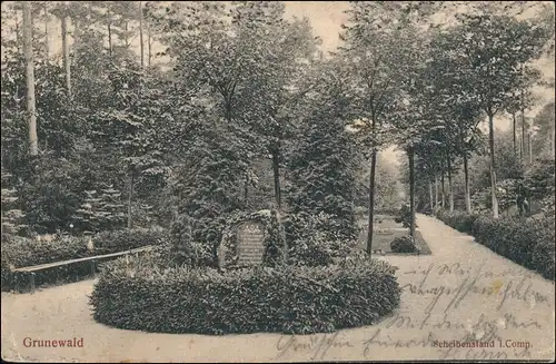 Ansichtskarte Grunewald-Berlin Park - Scheibenstand I. Comp. 1912