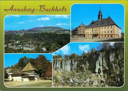 Annaberg-Buchholz Übersicht mit Pöhlberg, Rathaus, Frohnauer Hammer,   1994