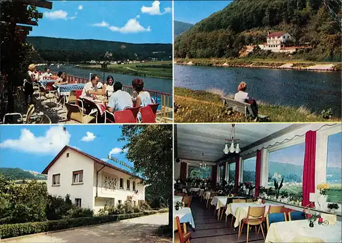 Neckarsteinach Terrassencafé Restaurant Weinstube Pension Vierburgenede 1970