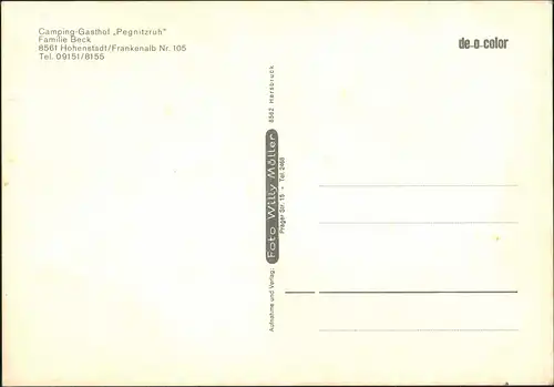 Hohenstadt (Frankenalb) Camping-Gasthof Pegnitzruh Frankenalb 4 Ansichten 1965