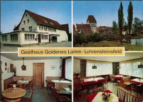 Lehrensteinsfeld Gasthaus Goldenes Lamm Bes. Adolf Bay, Innen & Außen 1965