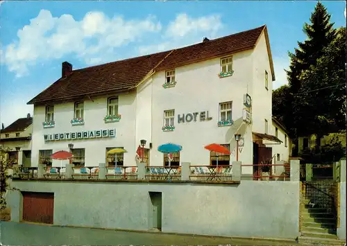 Oberlahr Hotel Café WIEDTERRASSE Eigent. Paesch, Wied Strassen Partie 1969