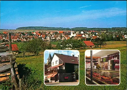 Schwaigern Stadtteil STETTEN am Heuchelberg Gasthaus Metzgerei Bälz 1970