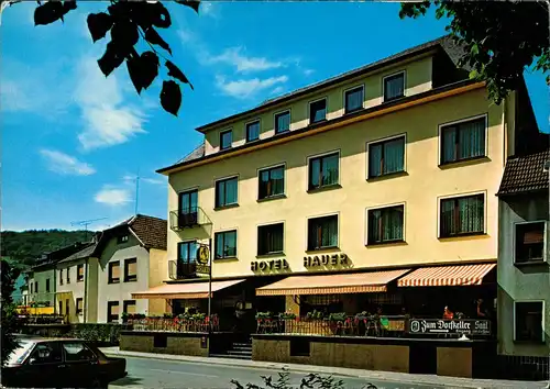 Ansichtskarte Bollendorf (Eifel) Strassen Partie am Hotel Pension HAUER 1970