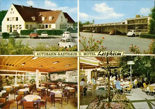 Leipheim Raststätte Autobahn Rasthaus & Motel Innen & Außen 1967
