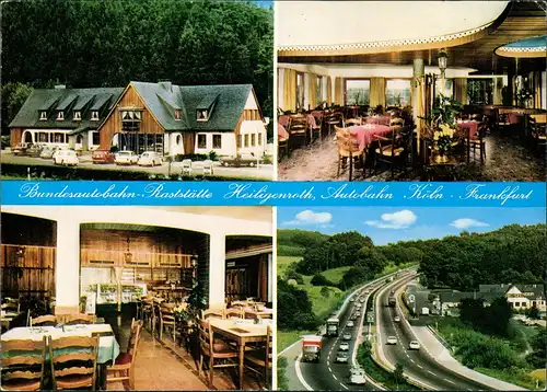 Heiligenroth Westerwald-Montabaur Rasthaus Gaststätte Autobahn Raststätte Innen & Außen 1971