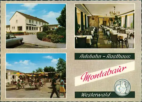 Montabaur Autobahn-Rasthaus Westerwald 3 Echtfoto-Ansichten 1965