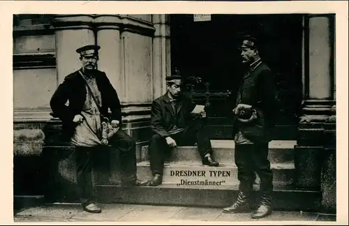 Ansichtskarte Dresden Dresdner Typen Dienstmänner 1925/1995 REPRO
