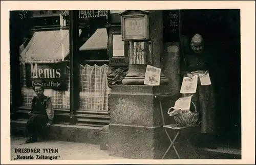 Dresden Dresdner Typen Geschäft Frau Kind Neueste Zeitungen 1925/1995 REPRO