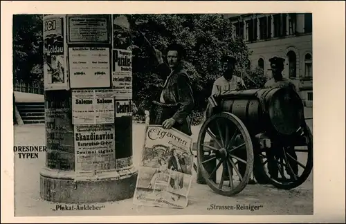 Dresden Dresdner Typen Plakatkleber Strassenreiniger 1925/1995 REPRO