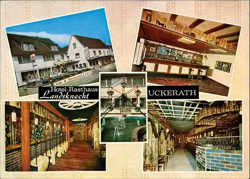 Uckerath-Hennef (Sieg) Hotel Rasthaus LANDSKNECHT Innen & Außen 1970