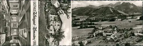 Kematen Obb. Doppel-Karte Reklame Werbung Gasthaus WEINGAST 1955