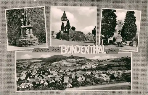 Bundenthal 4 Echtfoto-Ansichten Dorf i.d. Pfalz ua. Panorama uvm. 1960