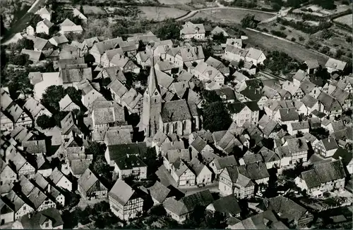 Mengeringhausen-Bad Arolsen Luftaufnahme  Flugzeug aus, Luftbild-AK 1960
