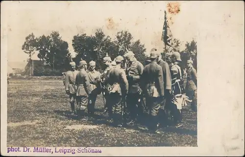 Ansichtskarte  Soldaten Pickelhauben im Felde WK1 1917