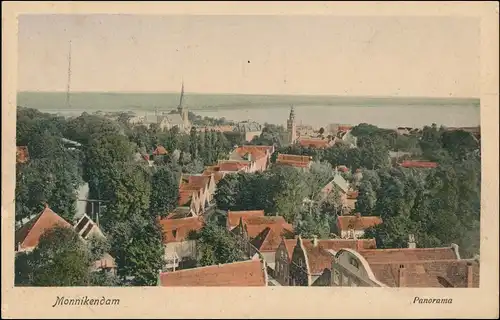 Postkaart Monnickendam-Waterland Blick über die Stadt 1923