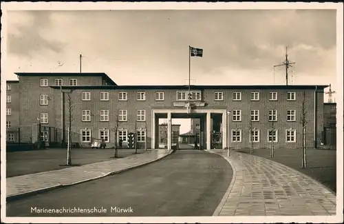 Ansichtskarte Mürwik-Flensburg Marinenachrichtenschule 1937