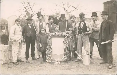 Karneval / Fastnacht / Fasching verkleidete Männer 1917 Privatfoto