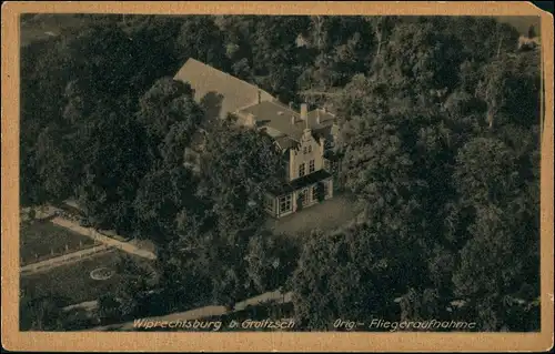 Ansichtskarte Groitzsch Luftbild Wiprechtsburg 1932