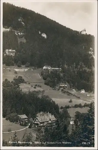 Ansichtskarte Semmering Sanatorium Vecsey 1929