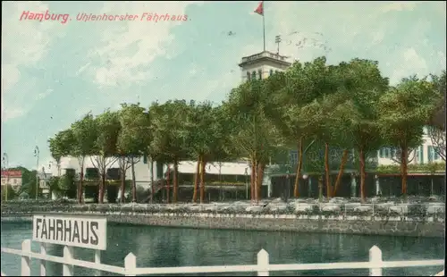 Ansichtskarte Uhlenhorst-Hamburg Uhlenhorster Fährhaus - Restauration 1912