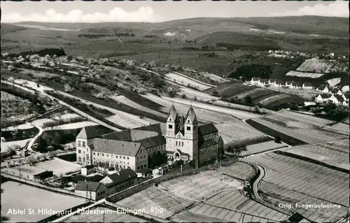Eibingen-Rüdesheim (Rhein) Abtei St. Hildegard Rheingau Orig. Luftbild
1955