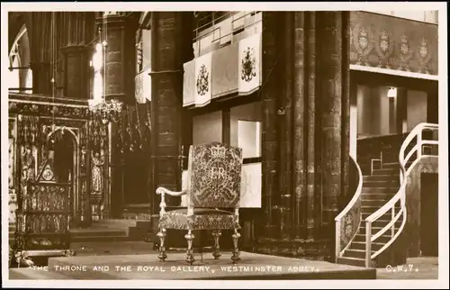 Postcard London Westminster Abbey - The Royal Galery 1953