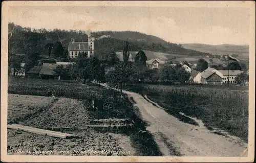 Ansichtskarte Papstdorf-Gohrisch (Sächs. Schweiz) Straßenpartie 1940