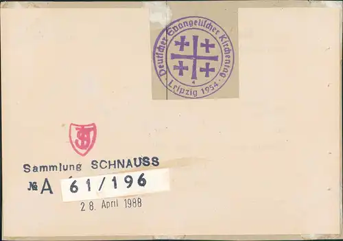 Ansichtskarte Leipzig Künstlerkarte Deutscher Evangelischer Kirchentag 1954