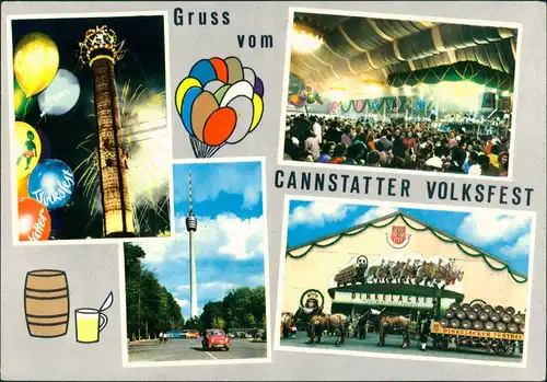 Ansichtskarte Cannstatt-Stuttgart Volksfest Cannstatt MB 1966