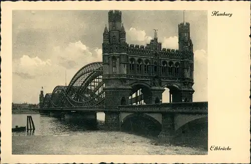 Ansichtskarte Hamburg Elbbrücke 1932