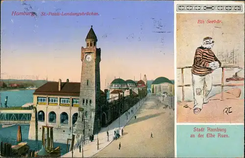 St. Pauli-Hamburg Landungsbrücken, Ein Seebär - Typen 2 Bild 1913