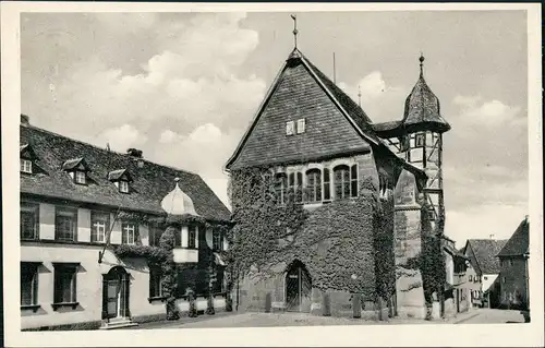 Ansichtskarte Bad Windsheim Partie am Klosterplatz 1950