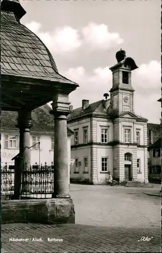 Ansichtskarte Höchstadt an der Aisch Partie am Rathaus 1955
