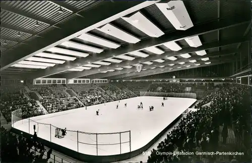 Garmisch Partenkirchen Olympia Eishalle Eisstadion Eishockey Sport & Spiel 1960