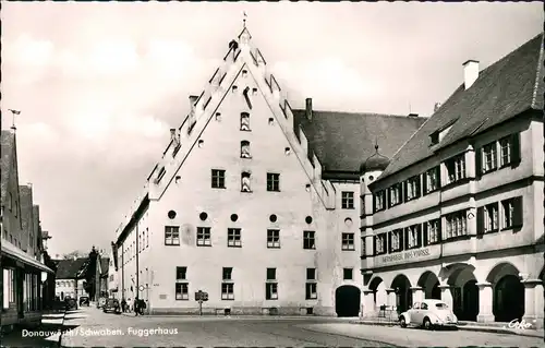 Ansichtskarte Donauwörth VW Käfer vor Fuggerhaus 1960