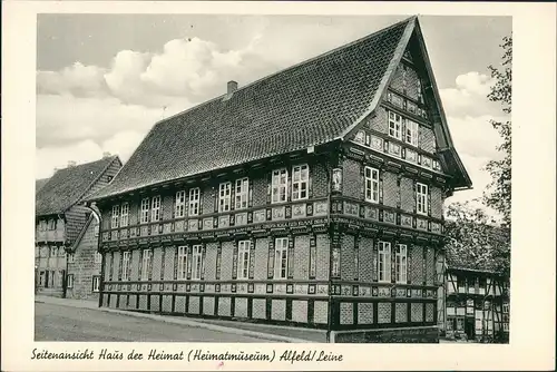 Ansichtskarte Alfeld (Leine) Heimatmuseum Haus der Heimat Seitenansicht 1955