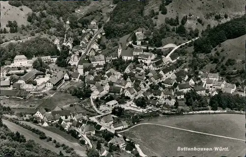 Buttenhausen-Münsingen (Württemberg) Luftbild Überflug   Württemberg 1955