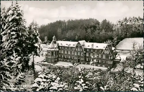 Ansichtskarte Nettersheim Herz-Jesu-Kloster Winter Stimmungsbild 1965