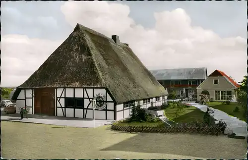 Ansichtskarte Rettin HOF NETTESHEIM Bauernhof Ried gedeckter Hof 1963