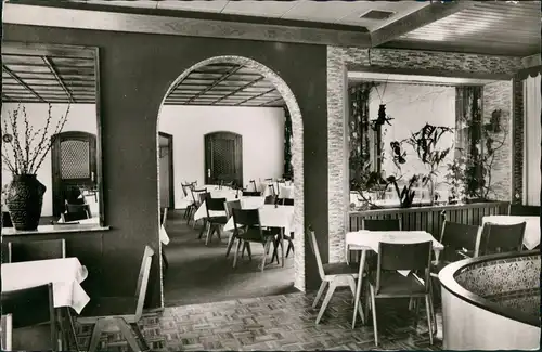 Gadern (Wald-Michelbach) Café Restaurant EMIG Gastraum Innenansicht 1960