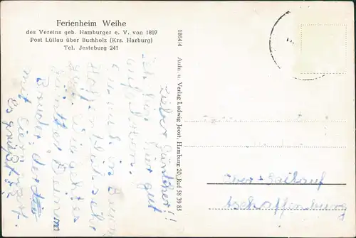 Lüllau-Jesteburg Ferienheim Weihe des Vereins geb. Hamburger eV. 1955