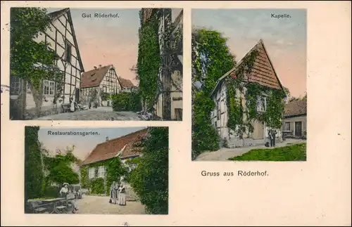 Ansichtskarte Röderhof-Diekholzen 3 Bild: Gut, Kapelle, Restauration 1910