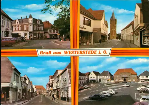 Ansichtskarte Westerstede 4 Bild Straßen Marktplatz 1977