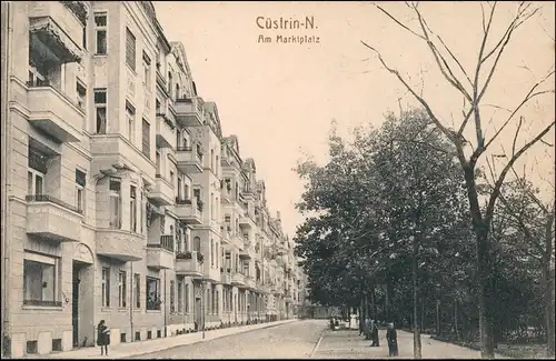 Postcard Küstrin Kostrzyn nad Odrą Marktplatz 1915