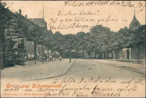 Ansichtskarte Hohenwestedt Straßenpartie 1901
