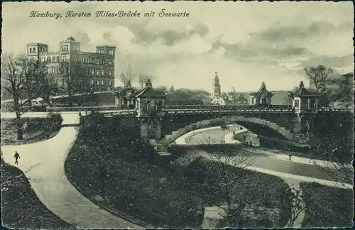 Ansichtskarte St. Pauli-Hamburg Kersten-Miles-Brücke 1918