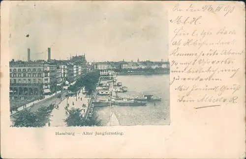Ansichtskarte Hamburg Alter Jungfernstieg 1898